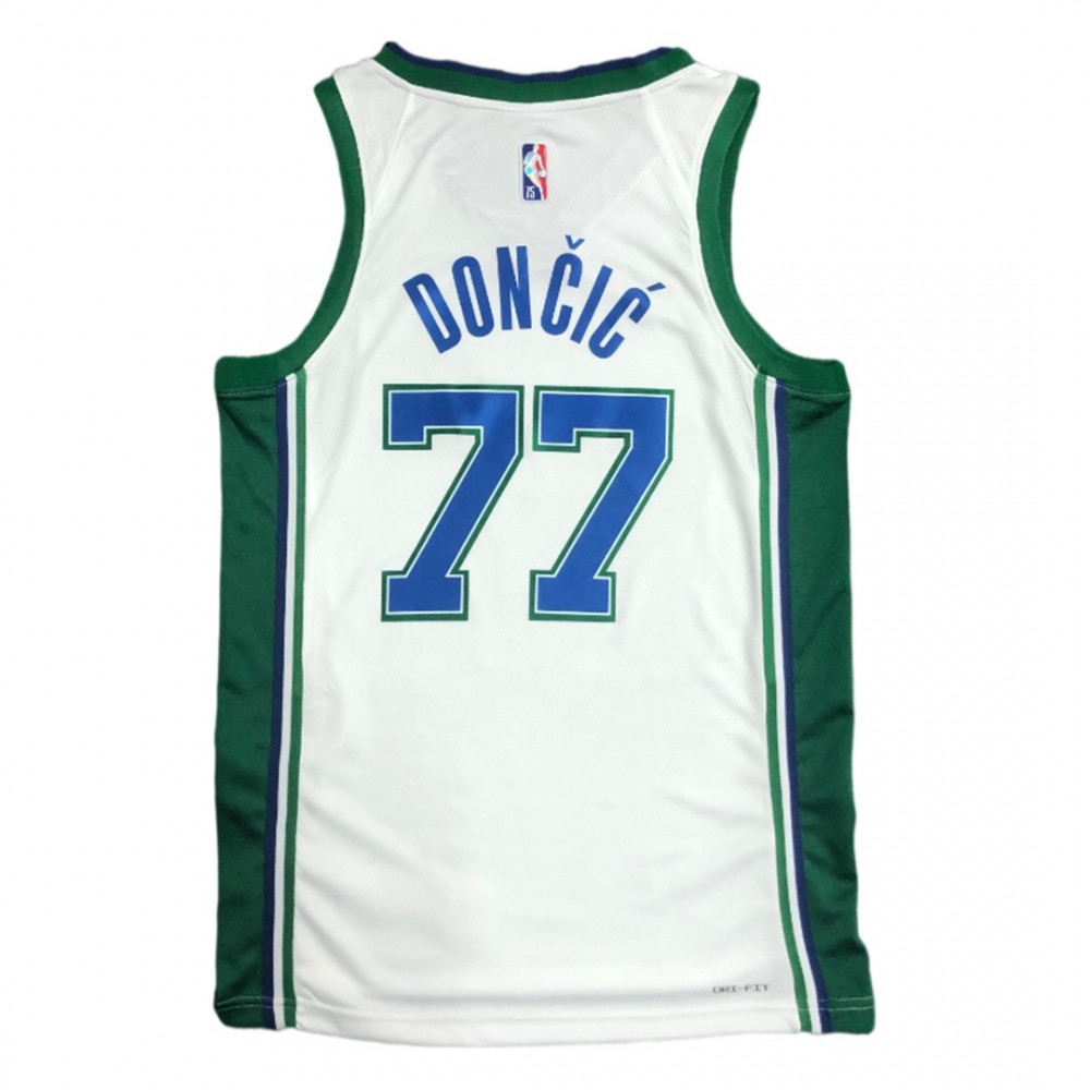 Men's Dallas Mavericks Luka Doncic #77 White 2021/22 Swingman Jersey - City Edition-Pro Kit Vault | Brand New 26/27 Sports Jerseys